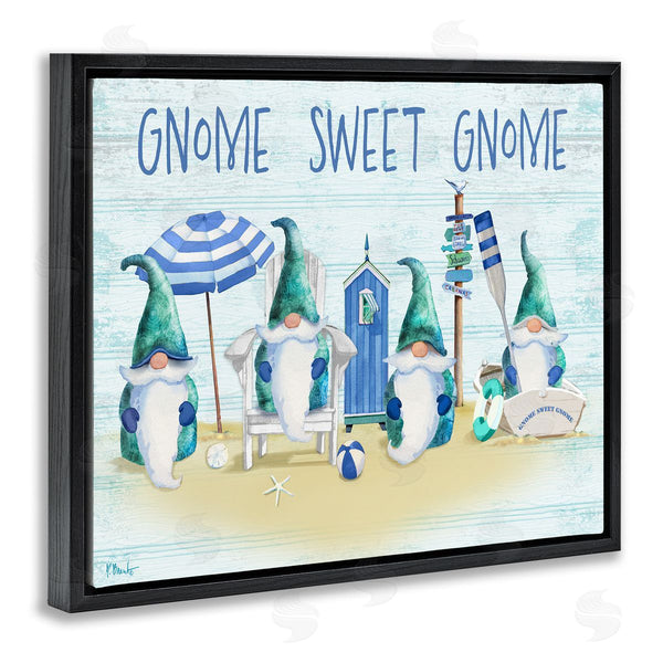 Stupell Industries Paul Brent | Sweet Gnome Coastal Beach Family Wall Art