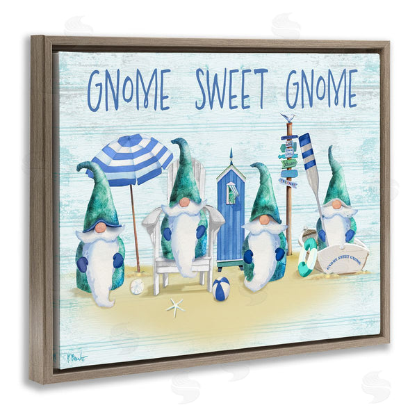 Stupell Industries Paul Brent | Sweet Gnome Coastal Beach Family Wall Art