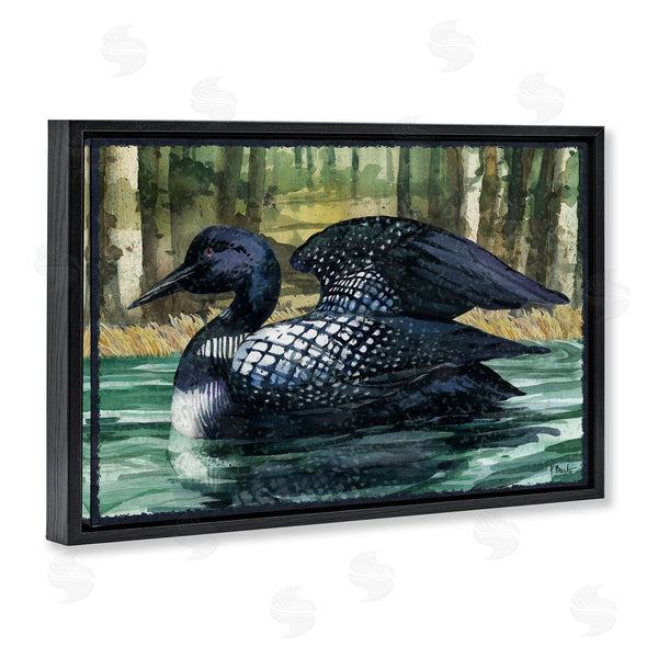Stupell Industries Paul Brent | Swimming Woodland Loon Wall Art