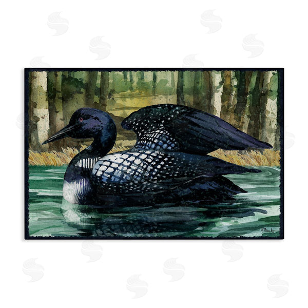 stupell industries Paul Brent | Swimming Woodland Loon Wall Art