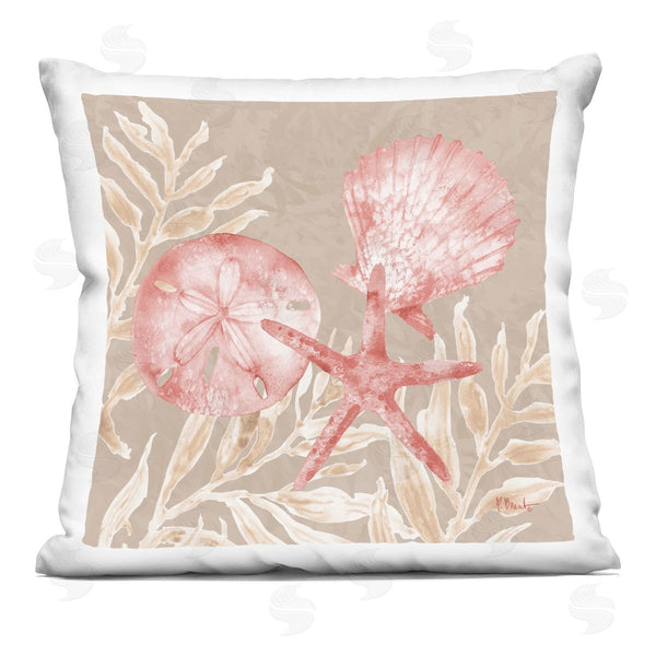 stupell industries Paul Brent | Tampico Shells & Sand Dollar Printed Throw Pillow