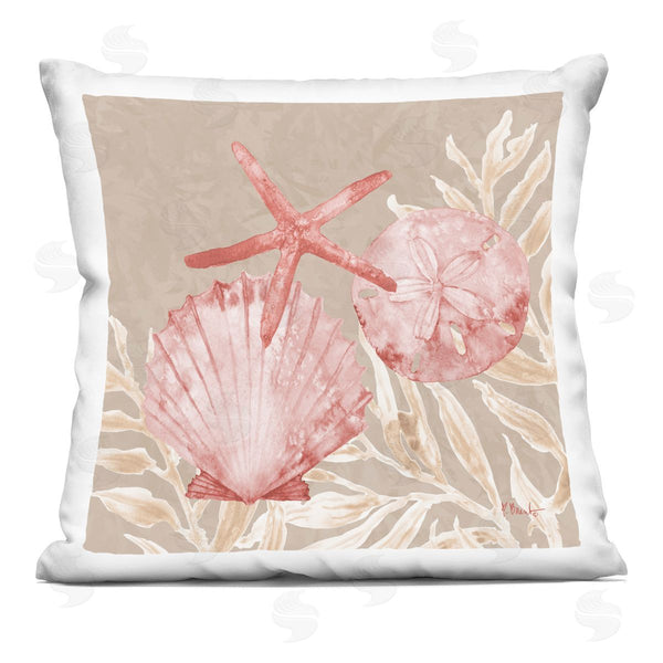 stupell industries Paul Brent | Tampico Shells & Starfish Printed Throw Pillow