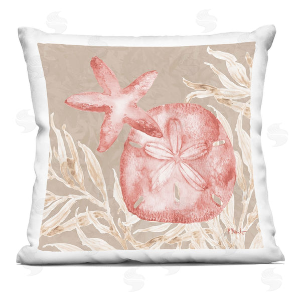 stupell industries Paul Brent | Tampico Starfish and Sand Dollar Printed Throw Pillow