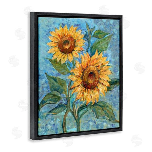 Stupell Industries Paul Brent | Traditional Sunflowers On Blue Wall Art