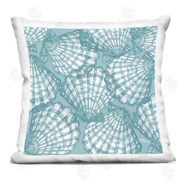 stupell industries Paul Brent | Tropez Striped Seashells Printed Throw Pillow