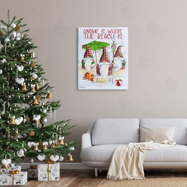 Stupell Industries Paul Brent | Tropical Christmas Gnomes Wall Art