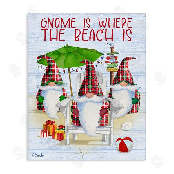 stupell industries Paul Brent | Tropical Christmas Gnomes Wall Art