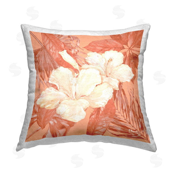 Stupell Industries Paul Brent | Tropical Hibiscus Bunch Printed Throw Pillow