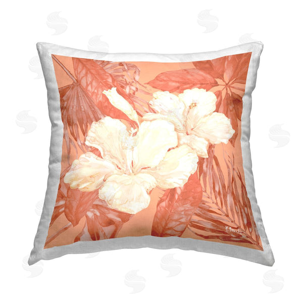 stupell industries Paul Brent | Tropical Hibiscus Bunch Printed Throw Pillow