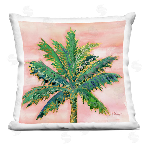 stupell industries Paul Brent | Tropical Sunrise Palm Tree Printed Throw Pillow