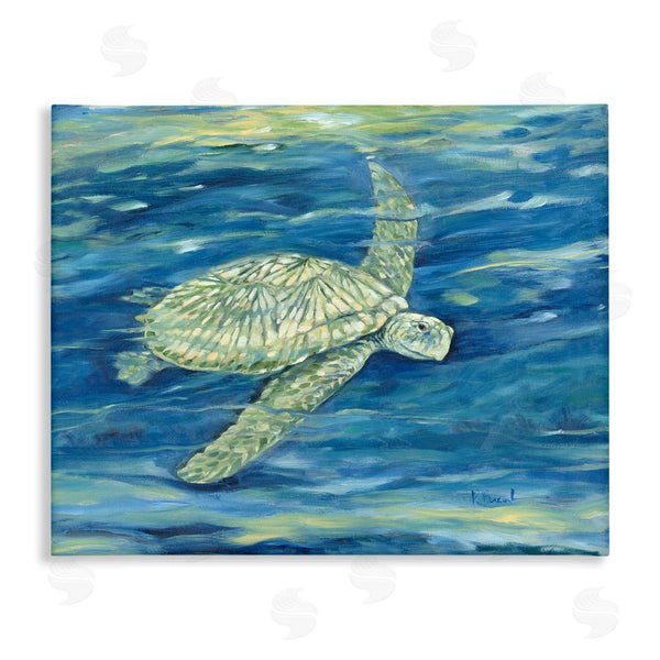 stupell industries Paul Brent | Turtle Underwater Painting Wall Art