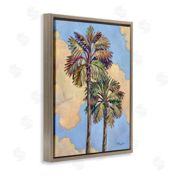 Stupell Industries Paul Brent | Two Palm Trees & Clouds