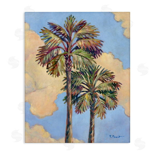 stupell industries Paul Brent | Two Palm Trees & Clouds