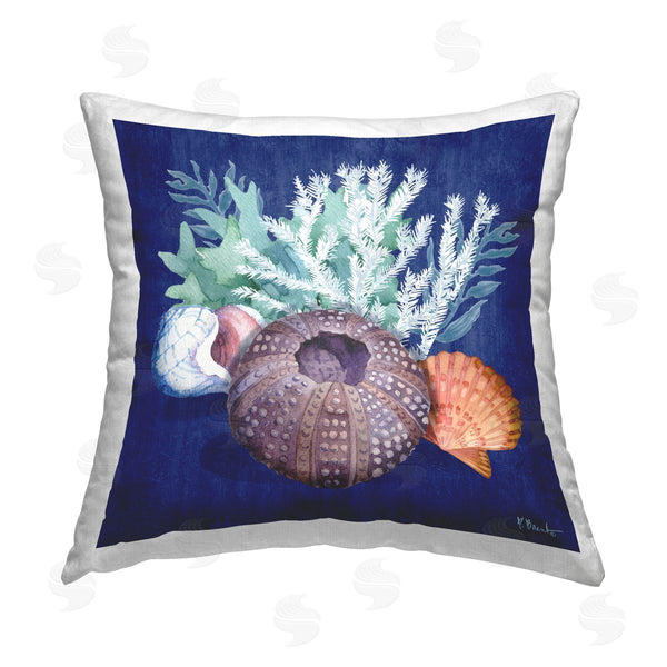 stupell industries Paul Brent | Urchin Sea Life Printed Throw Pillow