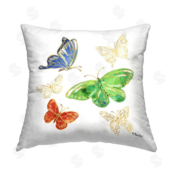 stupell industries Paul Brent | Varied Glam Butterflies Printed Throw Pillow