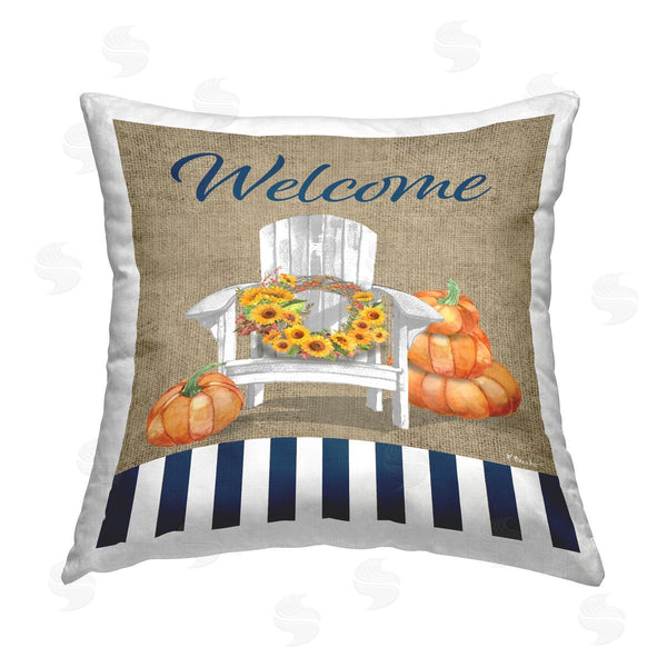 stupell industries Paul Brent | Welcome Autumn Pattern Printed Throw Pillow