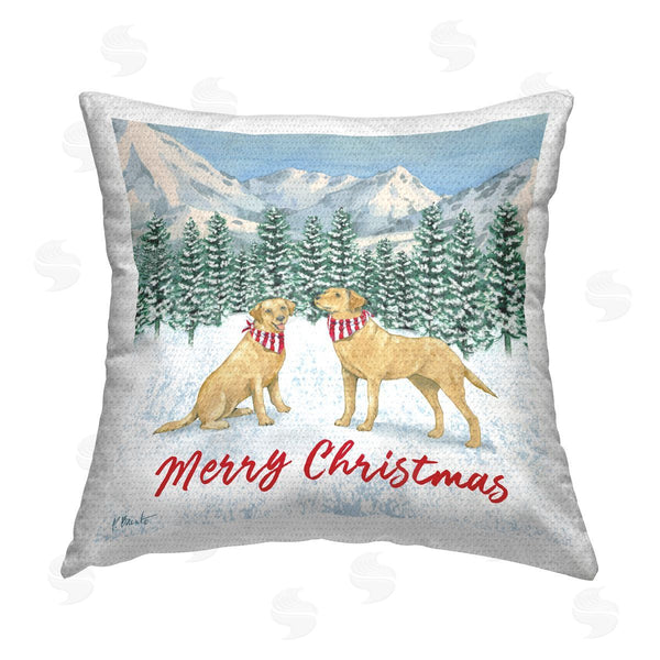 Stupell Industries Paul Brent | Winter Pups Merry Christmas Printed Throw Pillow