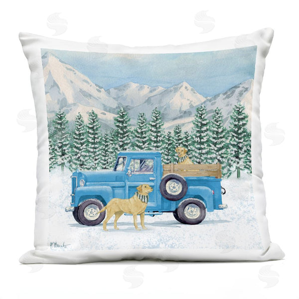 Stupell Industries Paul Brent | Winter Pups & Truck Printed Throw Pillow