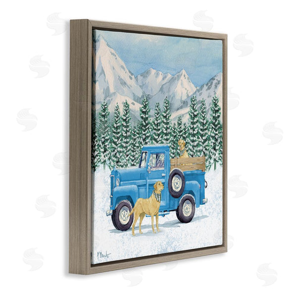 Stupell Industries Paul Brent | Winter Pups & Truck Wall Art