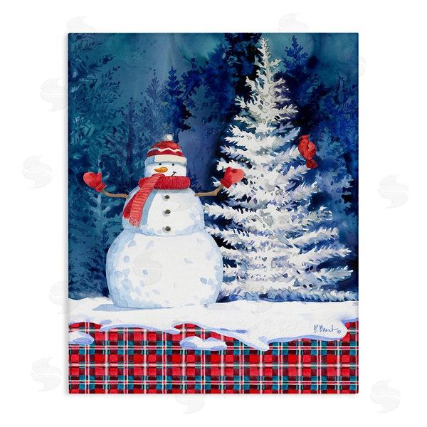 stupell industries Paul Brent | Winter Snowman on Plaid Wall Art