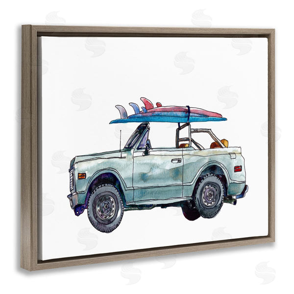 Stupell Industries Paul McCreery | Beach Cruiser With Surfboard