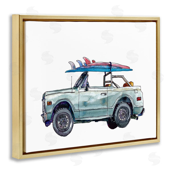 Stupell Industries Paul McCreery | Beach Cruiser With Surfboard