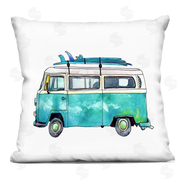 stupell industries Paul McCreery | Summer Beach Van Surfboards Printed Throw Pillow
