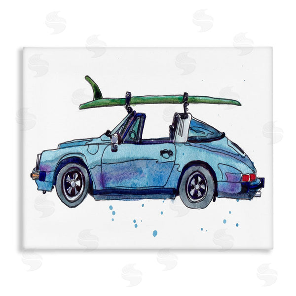 stupell industries Paul McCreery | Vintage Blue Surf Car