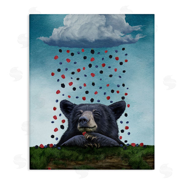 stupell industries Paula Belle Flores | Bear with Berry Cloud