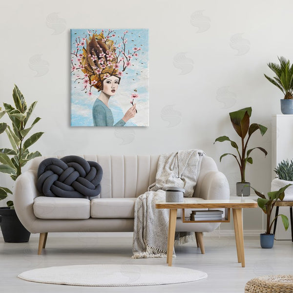 Stupell Industries Paula Belle Flores | Cherry Blossom Girl Wall Art