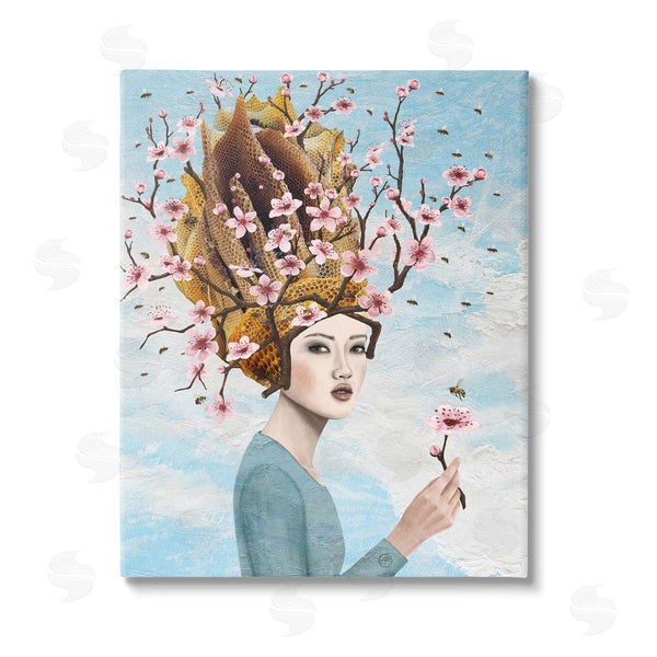 stupell industries Paula Belle Flores | Cherry Blossom Girl Wall Art