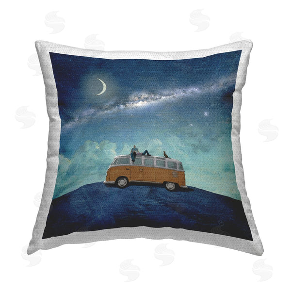 Stupell Industries Paula Belle Flores | Couple & Dog Adventure Printed Throw Pillow
