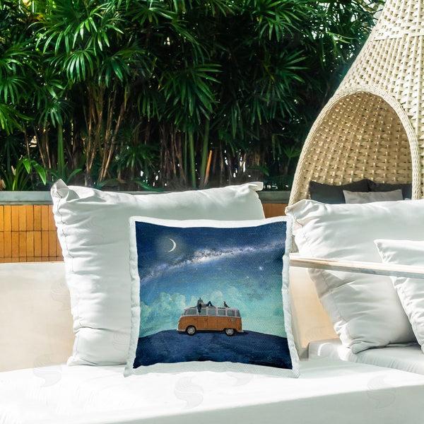 Stupell Industries Paula Belle Flores | Couple & Dog Adventure Printed Throw Pillow