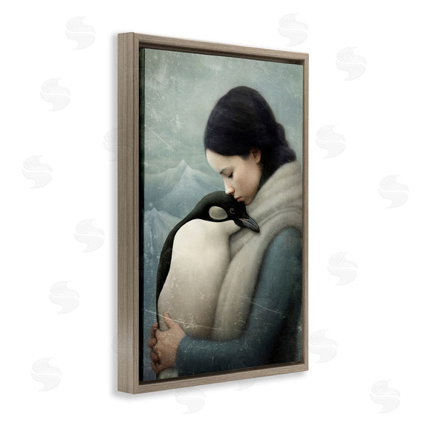 Stupell Industries Paula Belle Flores | Girl And Her Penguin Wall Art