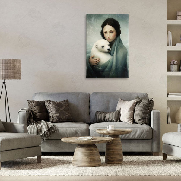 Stupell Industries Paula Belle Flores | Girl & Baby Polar Bear Wall Art