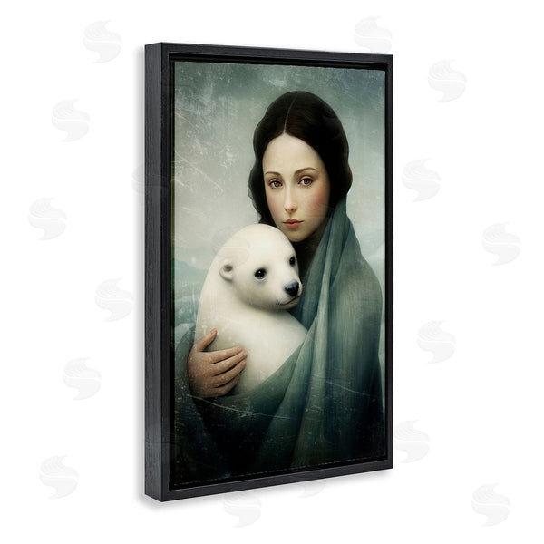 Stupell Industries Paula Belle Flores | Girl & Baby Polar Bear Wall Art