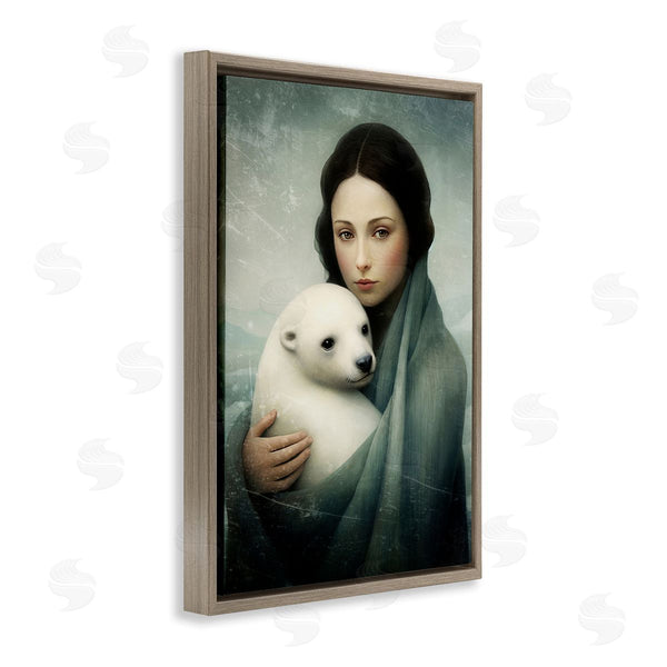 Stupell Industries Paula Belle Flores | Girl & Baby Polar Bear Wall Art
