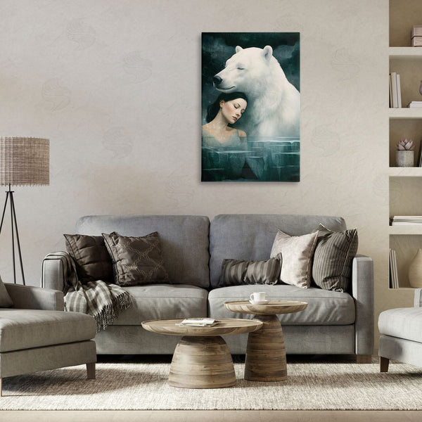 Stupell Industries Paula Belle Flores | Polar Bear & Woman Wall Art