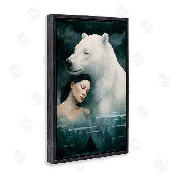 Stupell Industries Paula Belle Flores | Polar Bear & Woman Wall Art