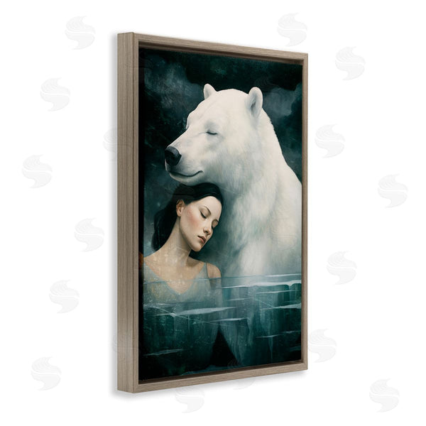 Stupell Industries Paula Belle Flores | Polar Bear & Woman Wall Art