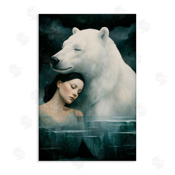 stupell industries Paula Belle Flores | Polar Bear & Woman Wall Art