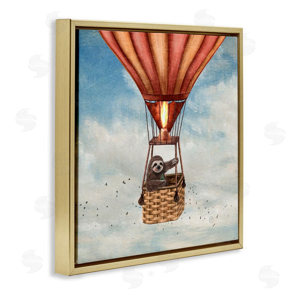 Stupell Industries Paula Belle Flores | Sloth In Hot Air Balloon