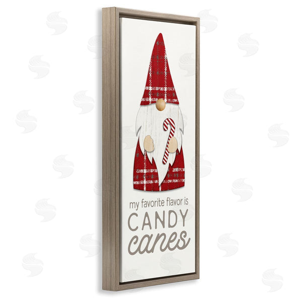 Stupell Industries PDR LLC | Christmas Gnome With Candy Cane Wall Art