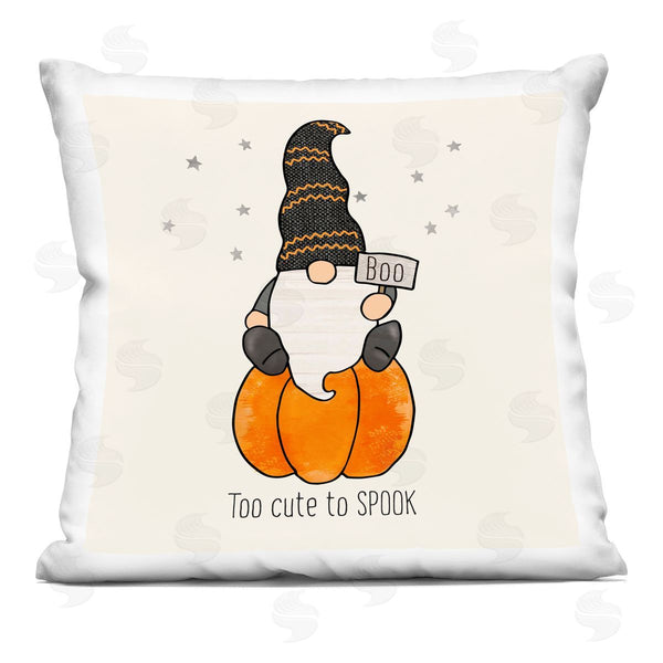 stupell industries PDR Studios | Too Cute To Spook Pumpkin Gnome Printed Throw Pillow