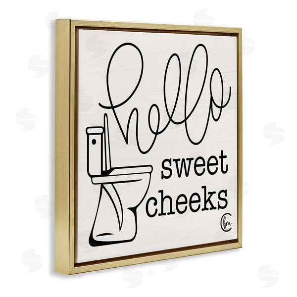Stupell Industries Penny Lane Publishing | Hello Sweet Cheeks With Toilet Wall Art