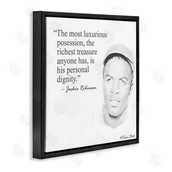 Stupell Industries Penny Lane Publishing | Personal Dignity Jackie Robinson Quote Black And White
