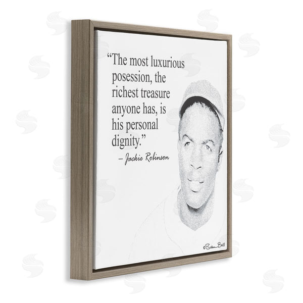 Stupell Industries Penny Lane Publishing | Personal Dignity Jackie Robinson Quote Black And White