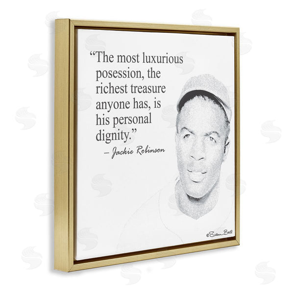 Stupell Industries Penny Lane Publishing | Personal Dignity Jackie Robinson Quote Black And White