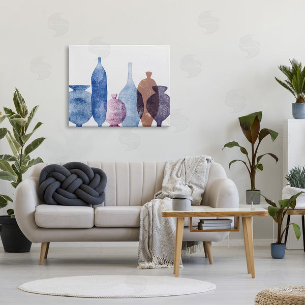 Stupell Industries Pernille Folcarelli | Blue Layered Vases Contemporary Wall Art
