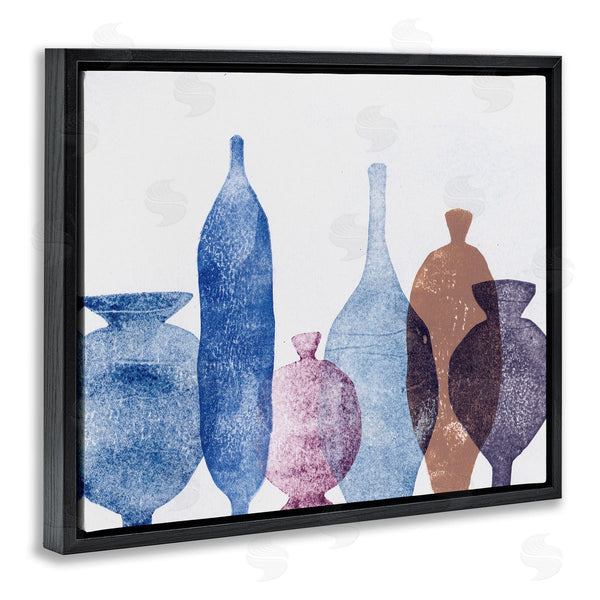 Stupell Industries Pernille Folcarelli | Blue Layered Vases Contemporary Wall Art
